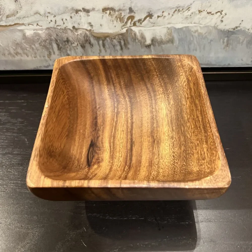 Pacific Merchant Acacia were Square Acacia Wood Bowl 6